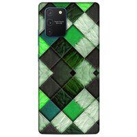 Samsung Galaxy S10 Lite Kılıf Patchwork (17) Tasarım Kılıf Fıstık Yeşili