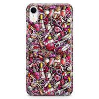 Apple iPhone XR Kılıf Manikur Pedikür Kozmetik Arka Kapak Koruma Desenli Full Koruyucu