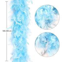 Eğitici Oyuncak Açık Mavi Renk Kabarık Kalın Otriş Boa Tüy 6 cm Genişlik 180-200 cm Uzunluk