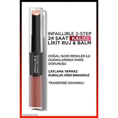 L'oréal Paris Infaillible 2-step 24 Saat Kalıcı Likit Ruj & Balm - 101 Everlasting Paris