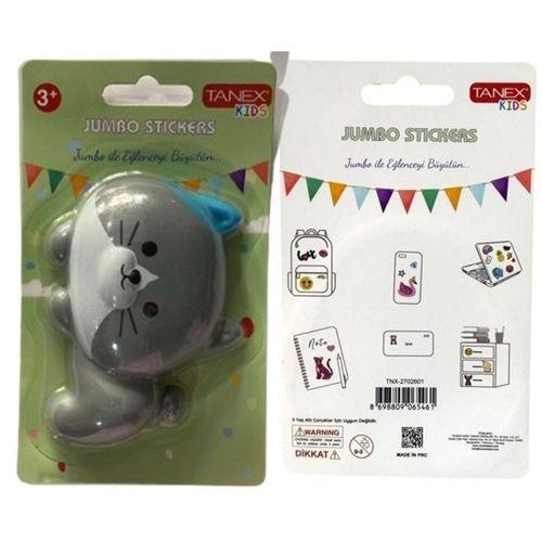 Tanex Jumbo Stickers Sukuşi Kedi Gri