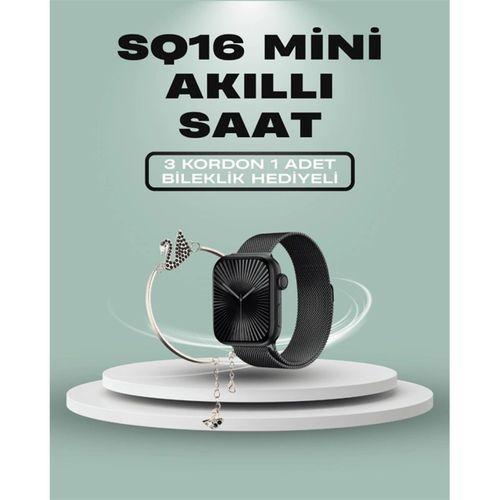 SQ-16 Mini Series 10 Akıllı Saat – 3 Kordon + Hediye Bileklik