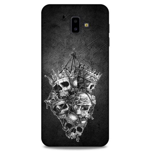 Lopard Samsung Galaxy J6 Plus Uyumlu Kılıf Tattoo's (47) Crystal Flex Kılıf Kafatasları
