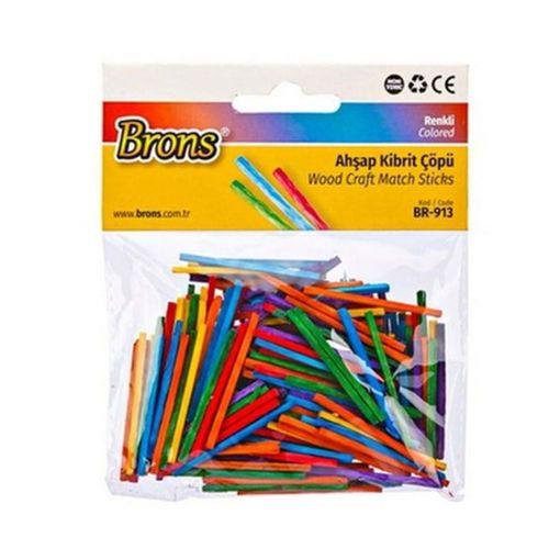 Brons Ahşap Kibrit Çöpü Renkli Br-912 - 2 paket