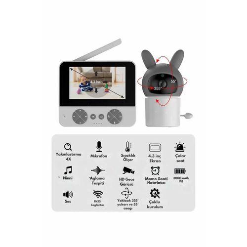 Bebek Kamerası Kumandalı Monitörlü Karşılıklı Konuşma Özellikli , Hatırlatıcılı Ip Bebek Kamerası