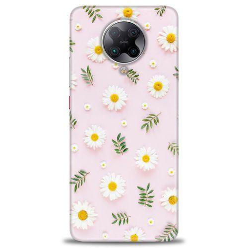 Xiaomi Redmi K30 Pro Kılıf HD Baskılı Kılıf - Papatyalar + Tam Ekran Koruyucu
