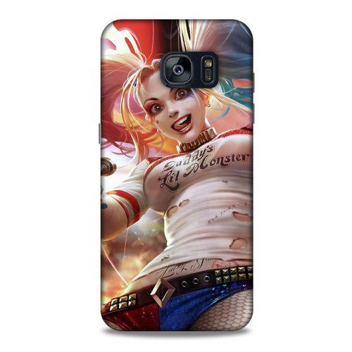 Samsung Galaxy S7 Edge Uyumlu Kılıf Harley Quinn (16) Kalın Kılıf Karolina mavisi