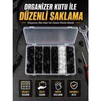 Profesyonel Oto Klips Tamir Seti 6 Farklı Model Plastik Sabitleme Pimi Organizer Kutulu