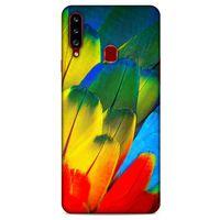 Samsung Galaxy A20s Kılıf Desenli Özel Seri Tüyler (3) Kapak