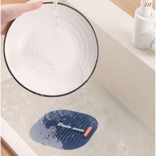 Süzgeçli Lavabo Gider Koruyucu Mat Gri