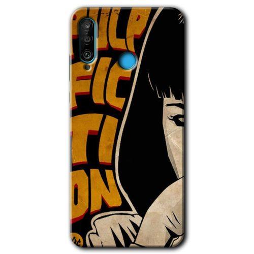 MRCİLETİSİM Huawei P30 Lite Kılıf HD Desen Baskılı Arka Kapak + Temperli Cam - Ucuz Roman