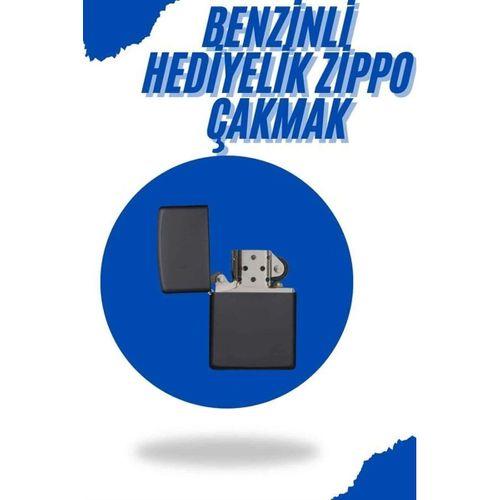 Siyah Kutulu Metal Çakmak Benzinli Hediyelik Eşya
