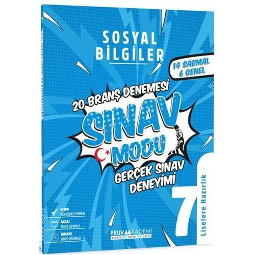 7. Sınıf Sosyal Bilgiler Sınav Modu 20 Deneme Pruva Akademi