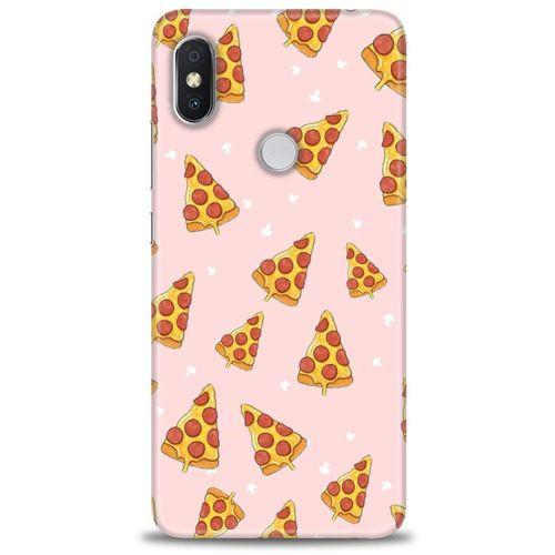 Xiaomi Redmi Note 6 Pro Kılıf HD Baskılı Kılıf - Pizza Dilimleri + Tam Ekran Koruyucu