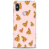 Xiaomi Redmi Note 6 Pro Kılıf HD Baskılı Kılıf - Pizza Dilimleri + Tam Ekran Koruyucu