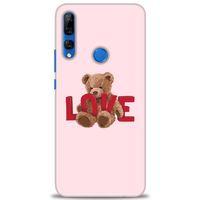 Huawei Y9 Prime 2019 Kılıf HD Baskılı Kılıf - Love Bear + Tam Ekran Koruyucu