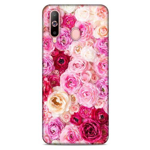 Lopard Samsung Galaxy A60 Uyumlu Kılıf Bahar (47) Crystal Flex Kılıf Güller