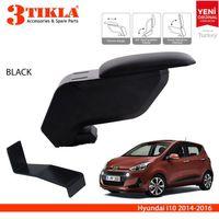 Hyundai i10 2013-2019 Delmesiz Çelik Ayaklı Siyah Kolçak Kol Dayama