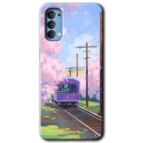 Oppo Reno 4 Kılıf HD Desen Baskılı Arka Kapak - Rails Paint