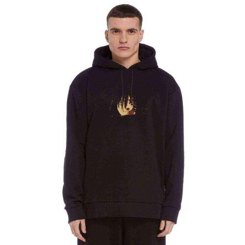 Sasuke Uchiha Curse Mark Baskılı Siyah Erkek Kapşonlu Sweatshirt