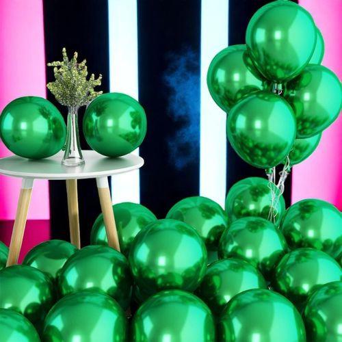 25 ADET KOYU YEŞİL KROM BALON PARLAK METALİK KROM KOYU YEŞİL BALON HELYUM GAZINA UÇAN BALONA UYGUN