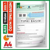 ALES 2025/1 ÖSYM Tıpkı Basım Çıkmış Soru Deneme Kitapçığı Video/PDF Çözümlü Türkiye Geneli