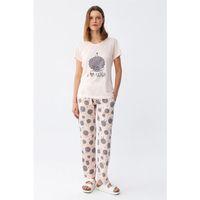 Kadın Kısa Kol Pijama Takım Pudra