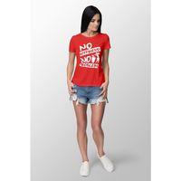 No Boyfriend Baskılı Dar Kesim Kadın Kırmızı t-shirt