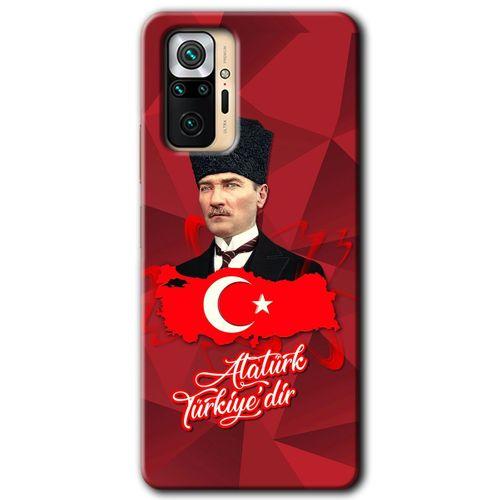 Redmi Note 10 Pro Kılıf HD Desen Baskılı Arka Kapak - Atatürkiye