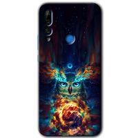 Huawei Y9 Prime 2019 Kılıf HD Desen Baskılı Arka Kapak - Ballı Baykuş + Kırılmaz Cam