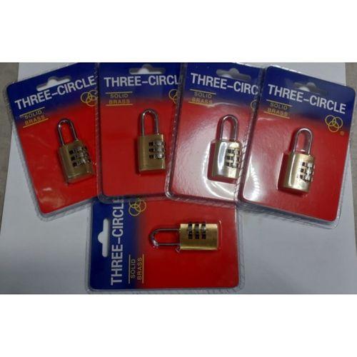 Trı Cırcle 20 Mm Şifreli Pirinç Asma Kilit 5 Adet