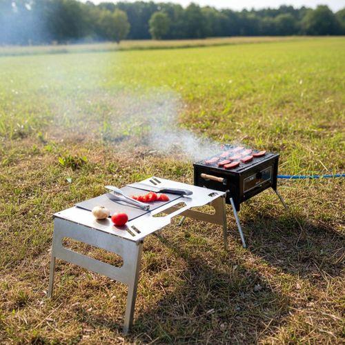 Kamp Ayısı® UniBase™ Modüler Katlanır Kamp Masası, 2mm Galvaniz Çelik, Çantalı