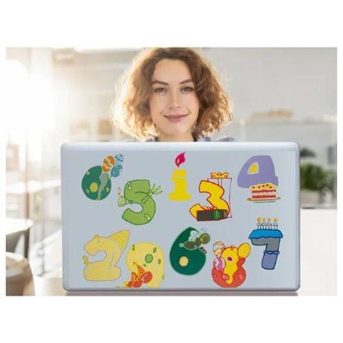 Defter Sticker,Laptop Sticker  Renkli Rakamlı Pvc 48X33X0,5Cm