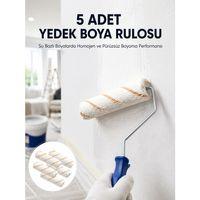 5’li Mini Rulo Boya Seti Duvar Tavan Emülsiyon Uygulama