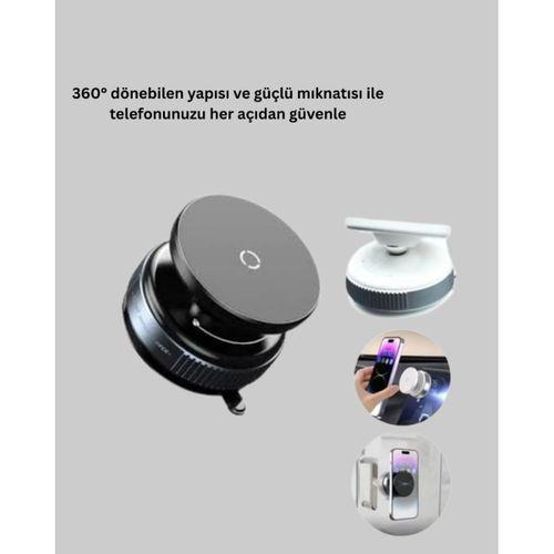 Araç İçi Telefon Tutucu Güçlü Manyetik Vakumlu Model
