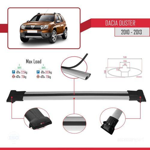 Dacia Duster 2010-2013 Arası ile Uyumlu FLY Model Ara Atkı Tavan Barı GRİ 3 ADET BAR