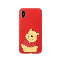 iPhone XS Sevimli Winnie Pooh Tasarımlı Kırmızı Telefon Kılıfı