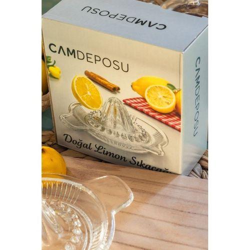 Akyüz Home Cam Limon Narenciye Portakal Sıkacağı Limonluk 14 Cm