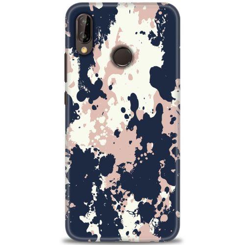Huawei P20 Lite Kılıf HD Baskılı Kılıf - Lacivert + Tam Ekran Koruyucu