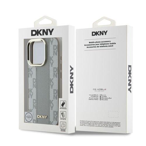 Apple iPhone 16 Pro Kılıf DKNY Orjinal Lisanslı M-safe Şarj Özellikli 3D Yazılı Checkered Pattern Kapak