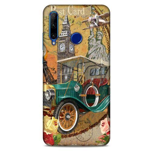 Retro (37) Desen Silicone Cover Renkli Huawei Honor 20 Lite Kılıf