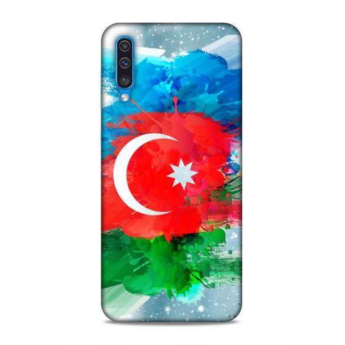 Samsung Galaxy A50 Uyumlu Kılıf Azarbaijan (15) Antişok Kılıf Bayrak İllustre