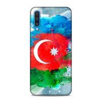 Samsung Galaxy A50 Uyumlu Kılıf Azarbaijan (15) Antişok Kılıf Bayrak İllustre