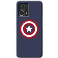 MRCİLETİSİM Oppo Reno 7 4G Kılıf HD Desen Baskılı Arka Kapak+Temperli Cam - Captain!