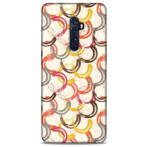 Oppo Reno 2 Kılıf Pastel Renkler (33) Hybrid Kılıf Kahverengi Turuncu