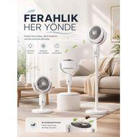 5 Kademeli Hız Ayarıyla Güçlü Hava Akışlı Dikey Vantilatör