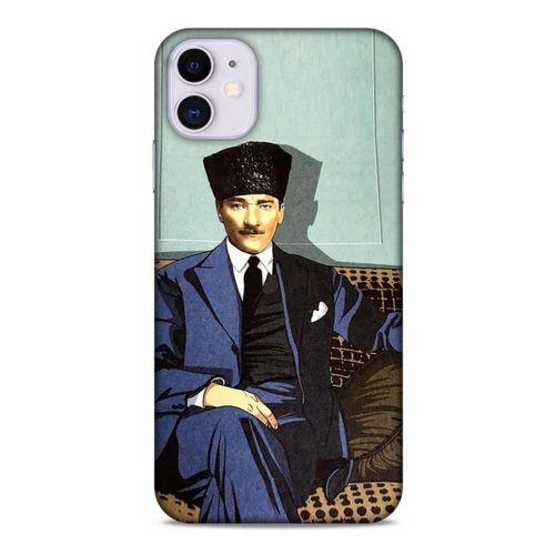 Apple Iphone 11 Kılıf Atatürk (48) Bumper Kılıf Yeşil Duvar