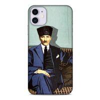 Apple Iphone 11 Kılıf Atatürk (48) Bumper Kılıf Yeşil Duvar