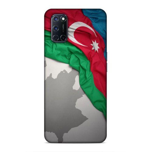 Oppo A52 Uyumlu Kılıf Azarbaijan (9) Kılıf Kumaş Bayrak