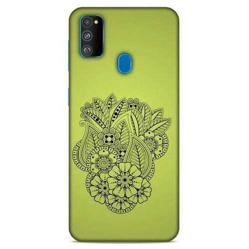 Lopard Samsung Galaxy M30s Uyumlu Kılıf Tattoo's (40) Fit Silikon Kılıf Çiçek Dövmesi